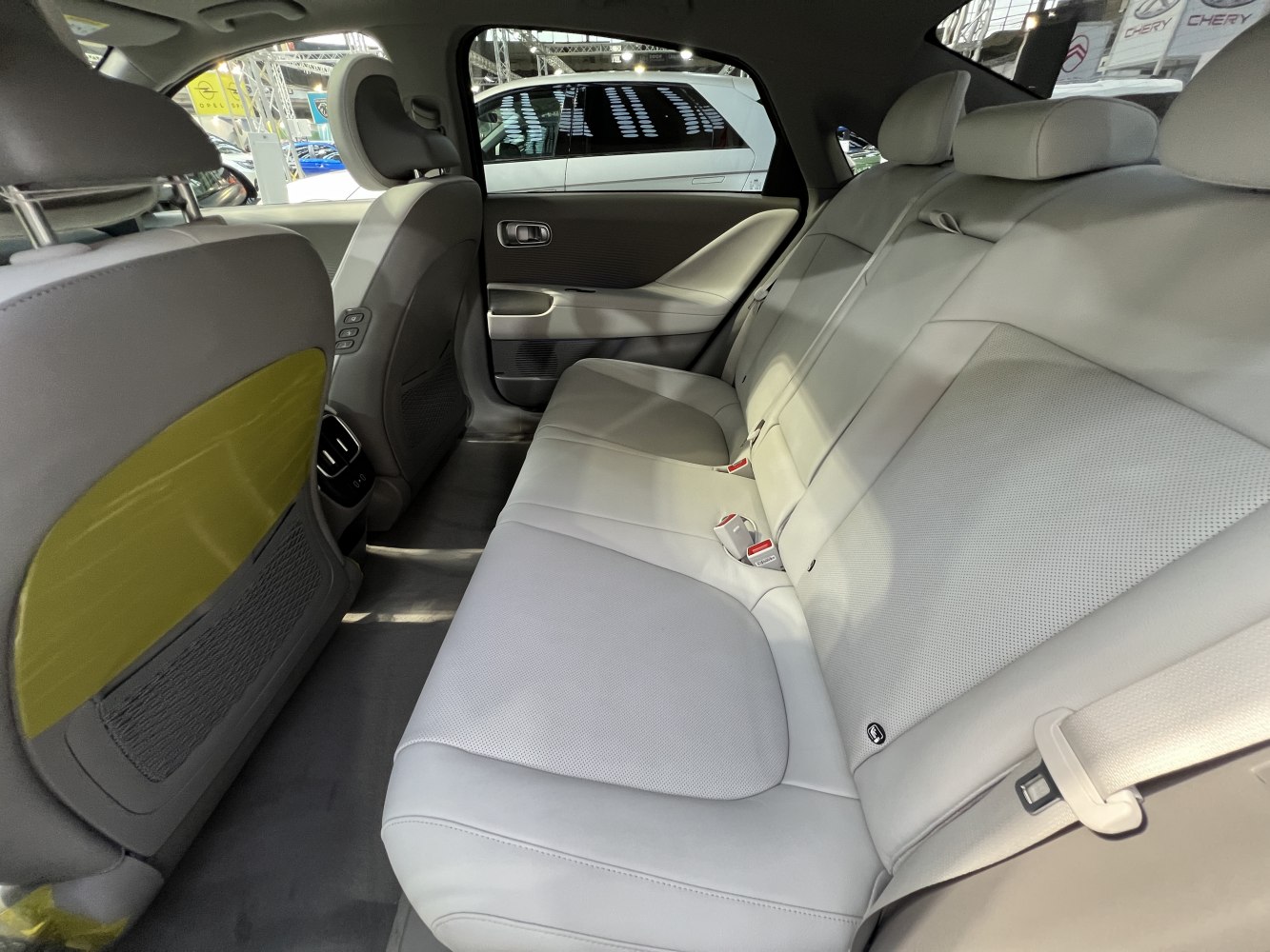 Spacious rear seats with premium upholstery and modern design