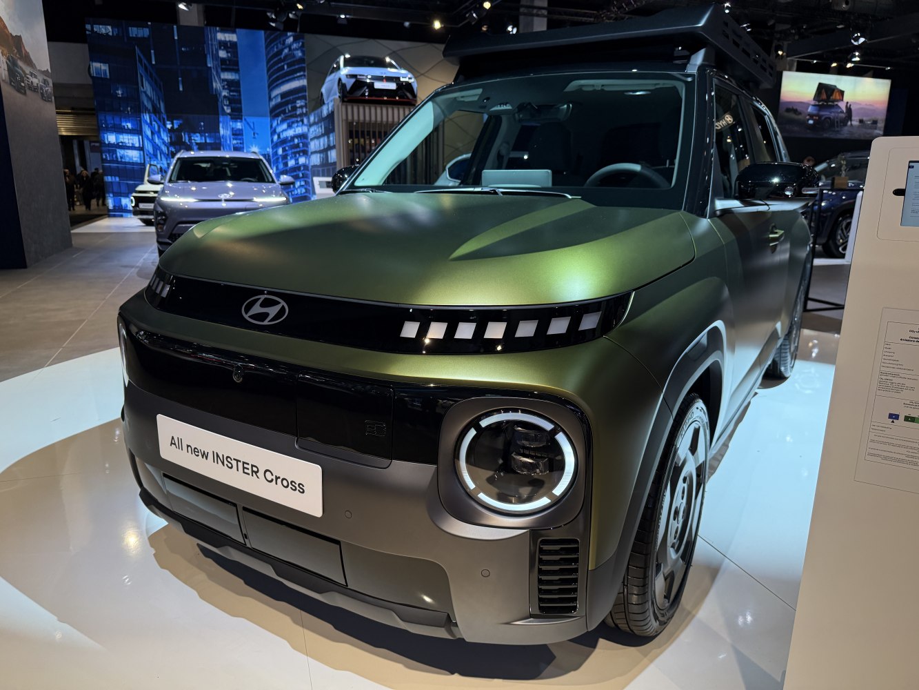 Front fascia with square LED daytime running lights and circular headlights