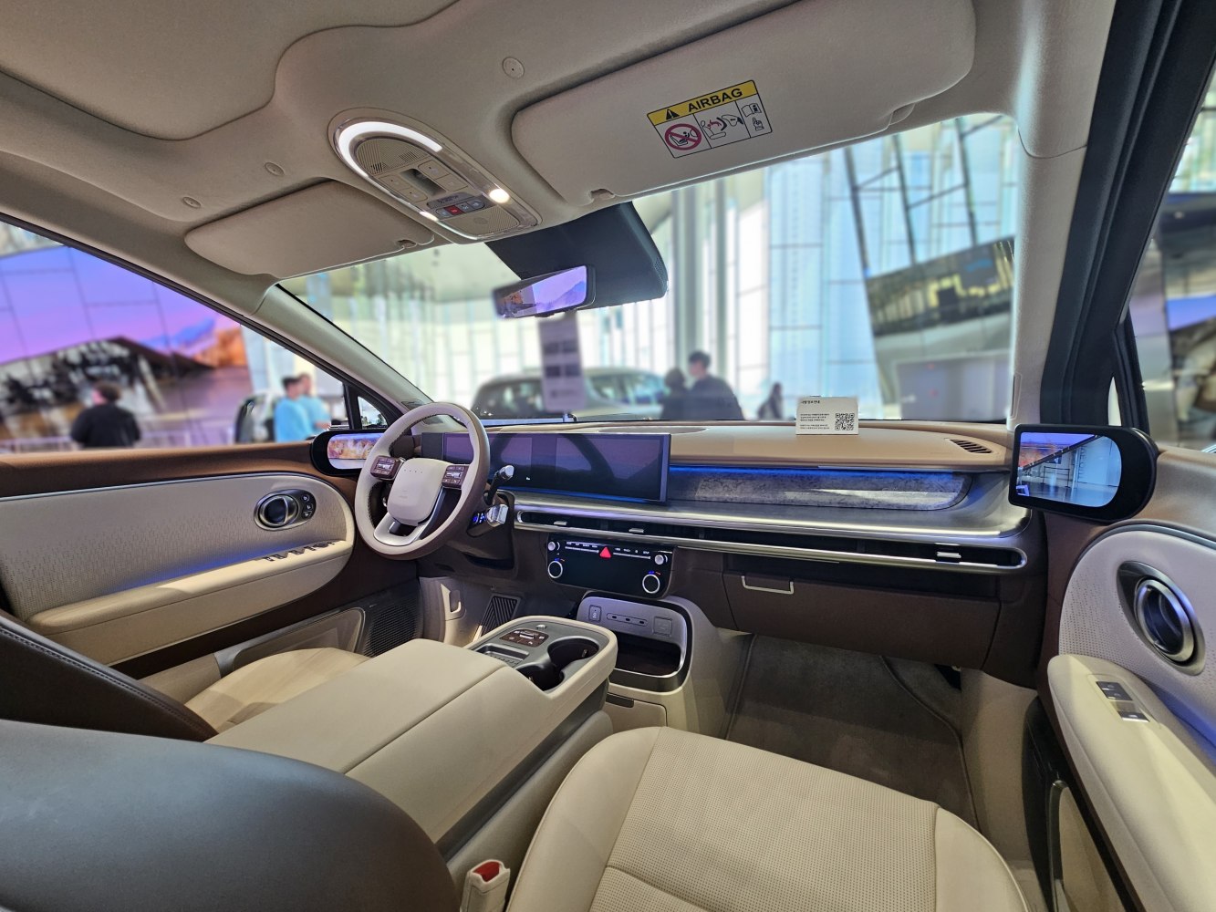 Dual digital displays, digital side mirrors, modern luxury interior