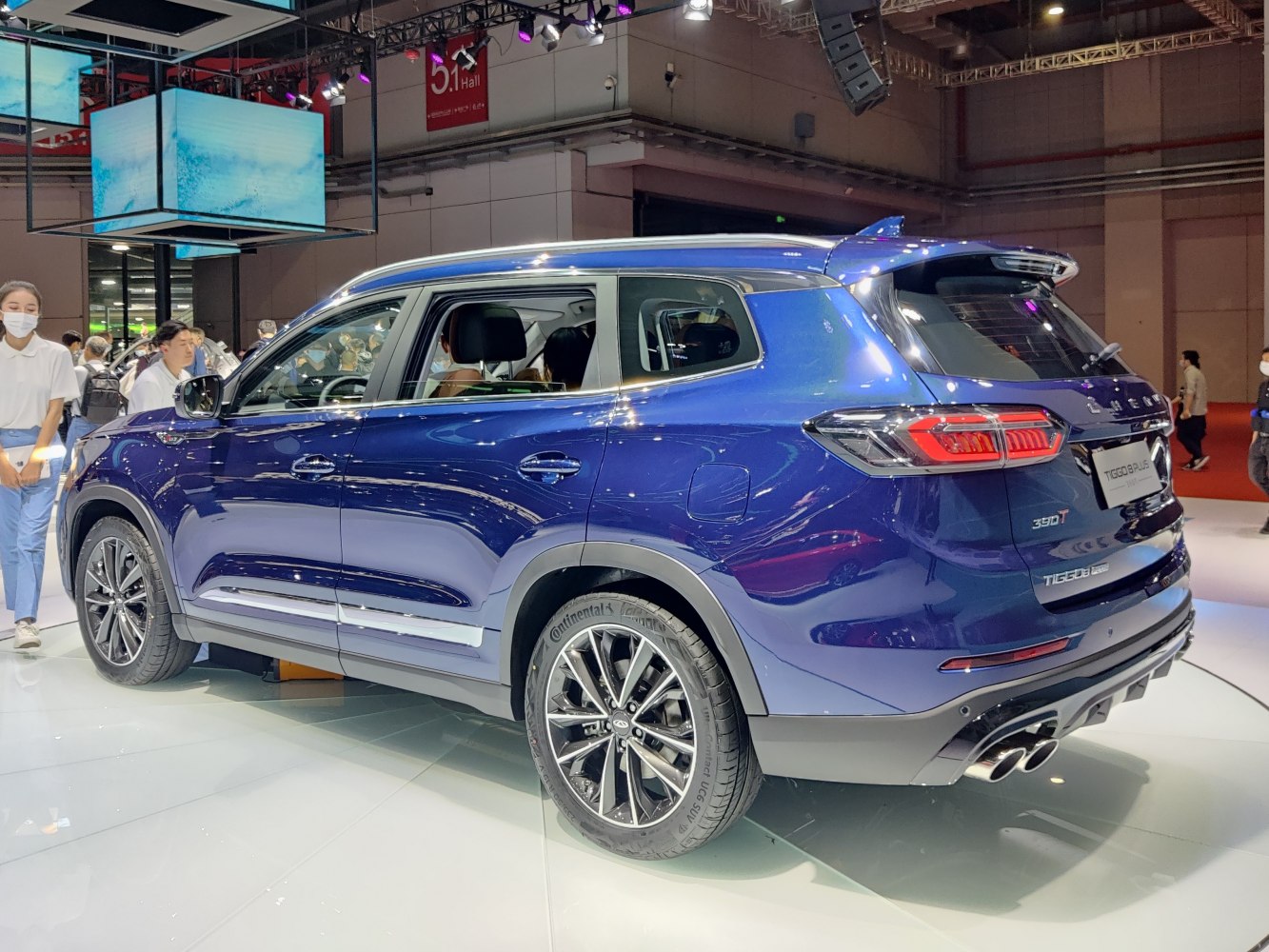 Rear side view with LED taillights and dual exhausts