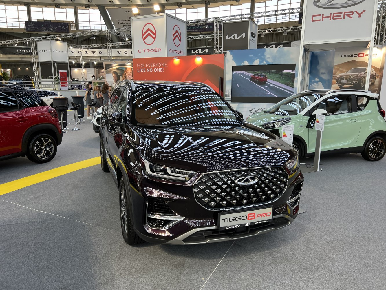 Bold front grille and sleek LED headlights of a modern SUV