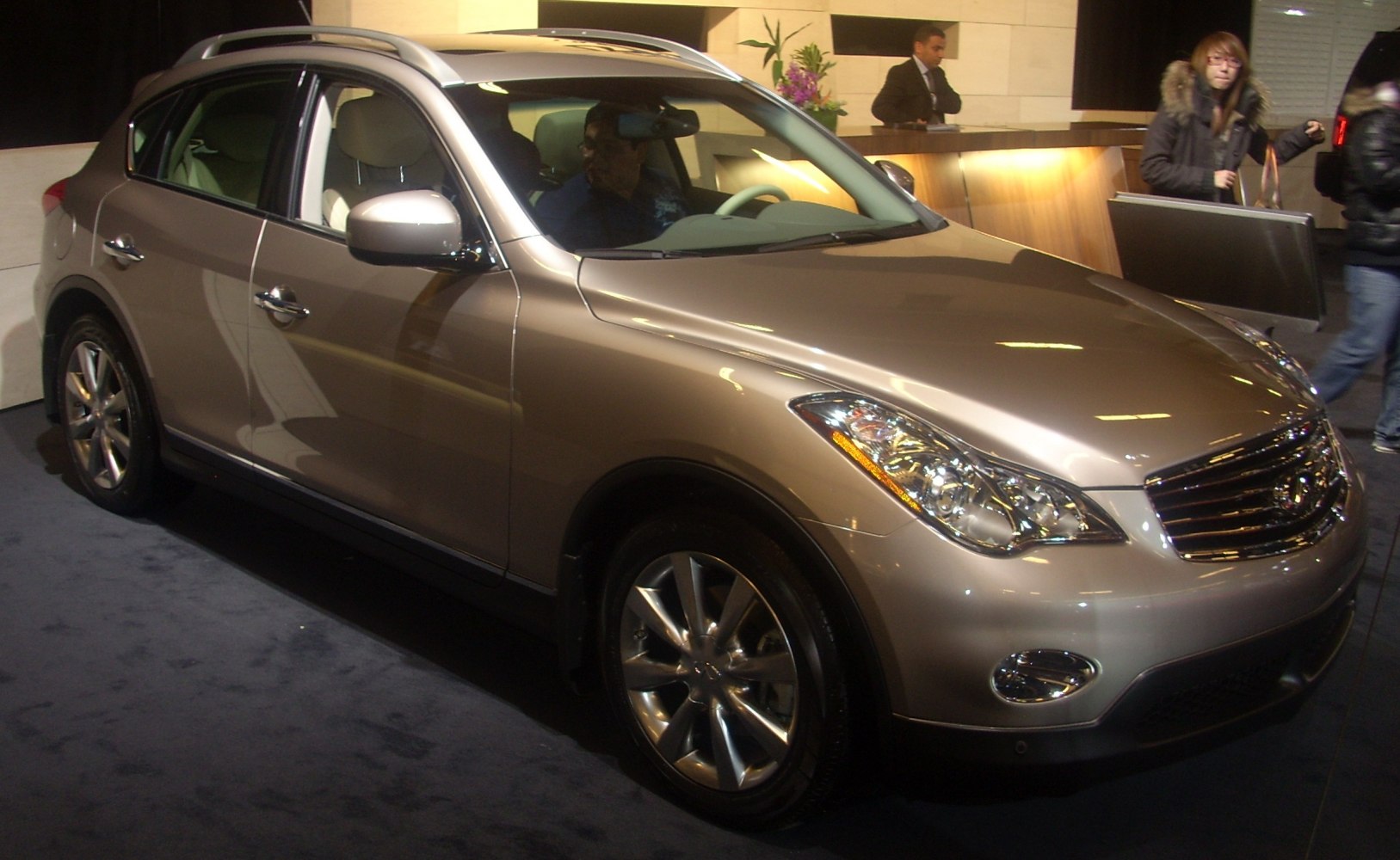 Luxury compact SUV with chrome grille and alloy wheels
