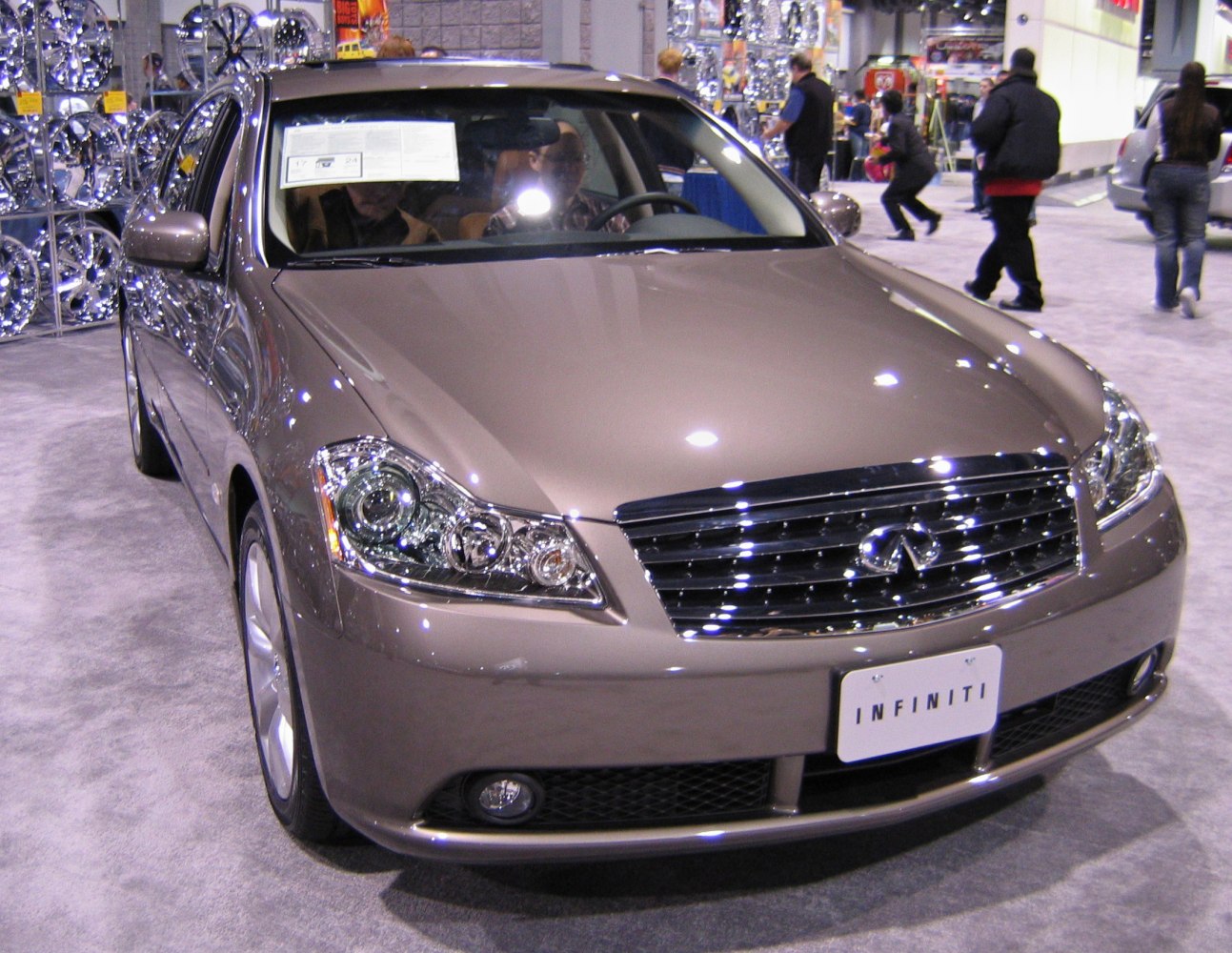 Front view with chrome grille and projector headlights