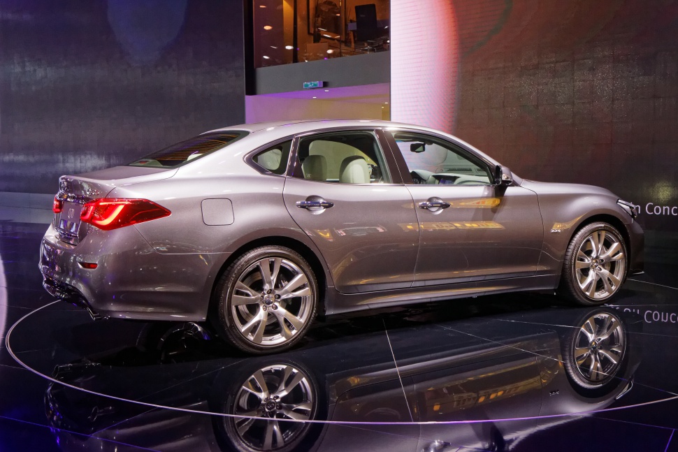 Rear side profile with LED tail lights and alloy wheels