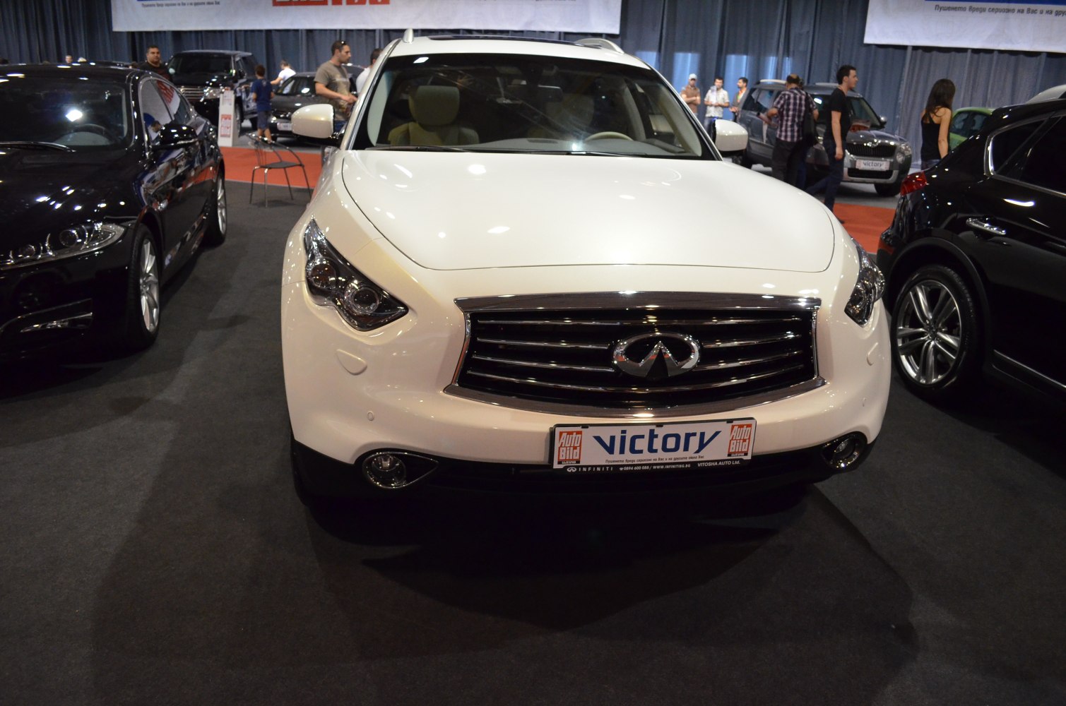 Front view with iconic grille and headlights