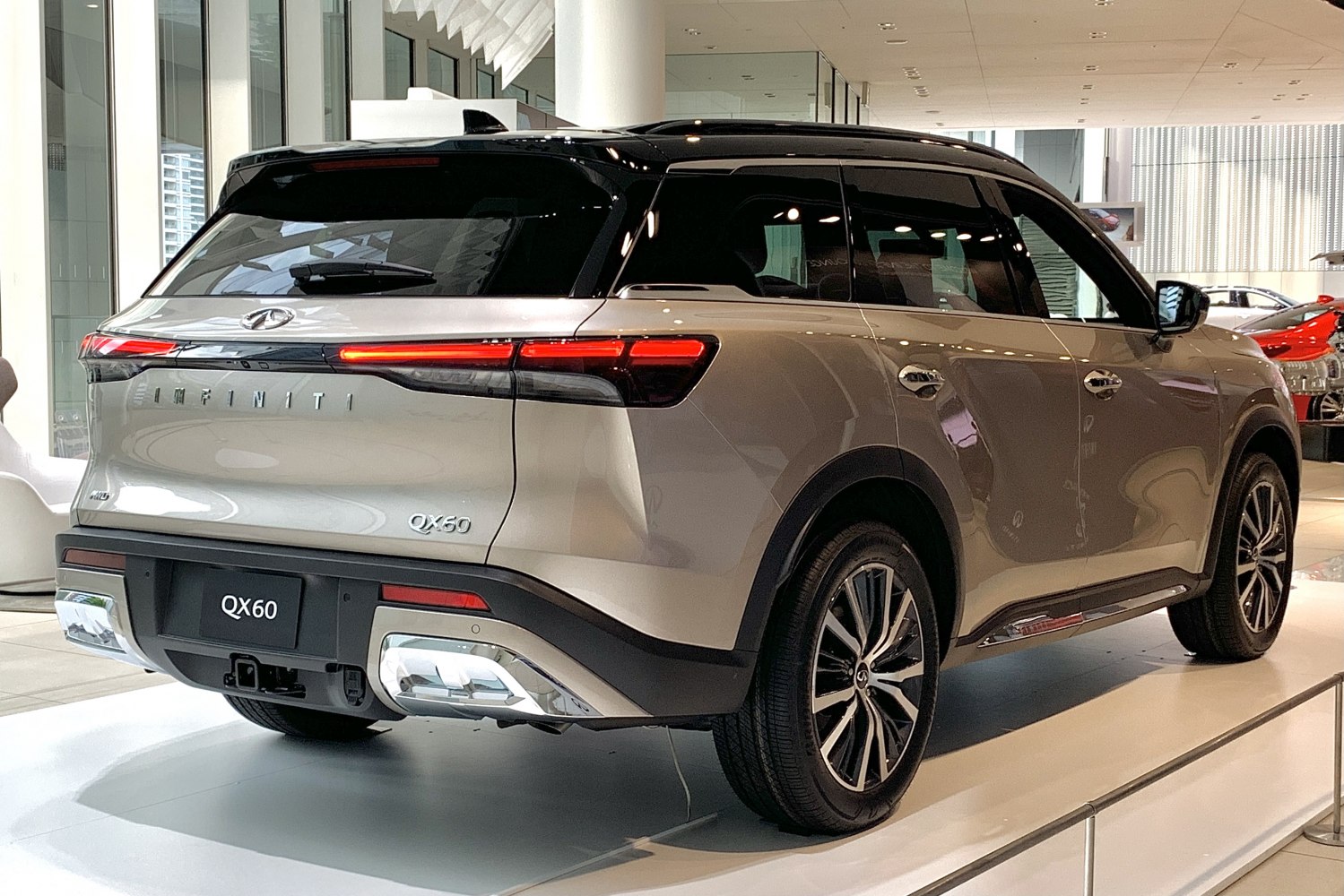 Sleek rear and side SUV design with LED taillights and alloy wheels