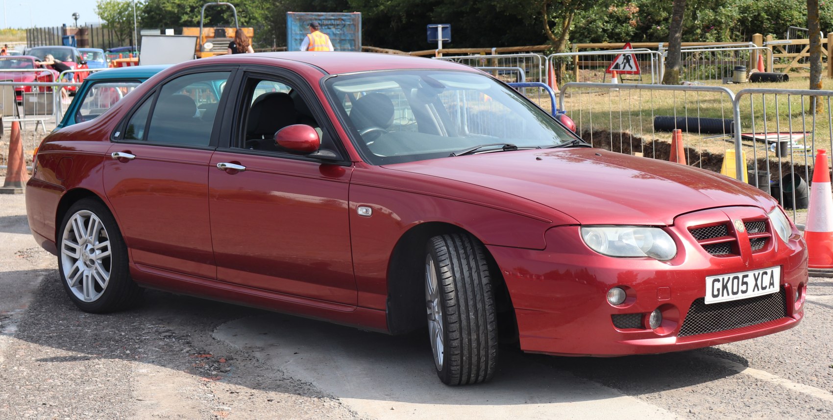 Sedan with alloy wheels and distinctive headlights