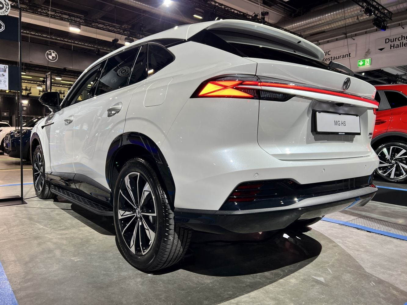 Rear and side view with LED tail lights and alloy wheels