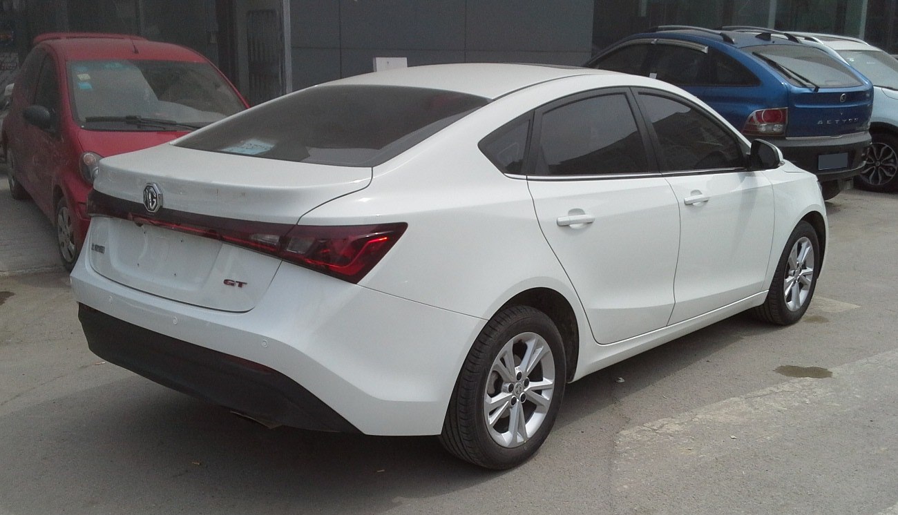 Rear and side view with LED tail lights and tinted windows