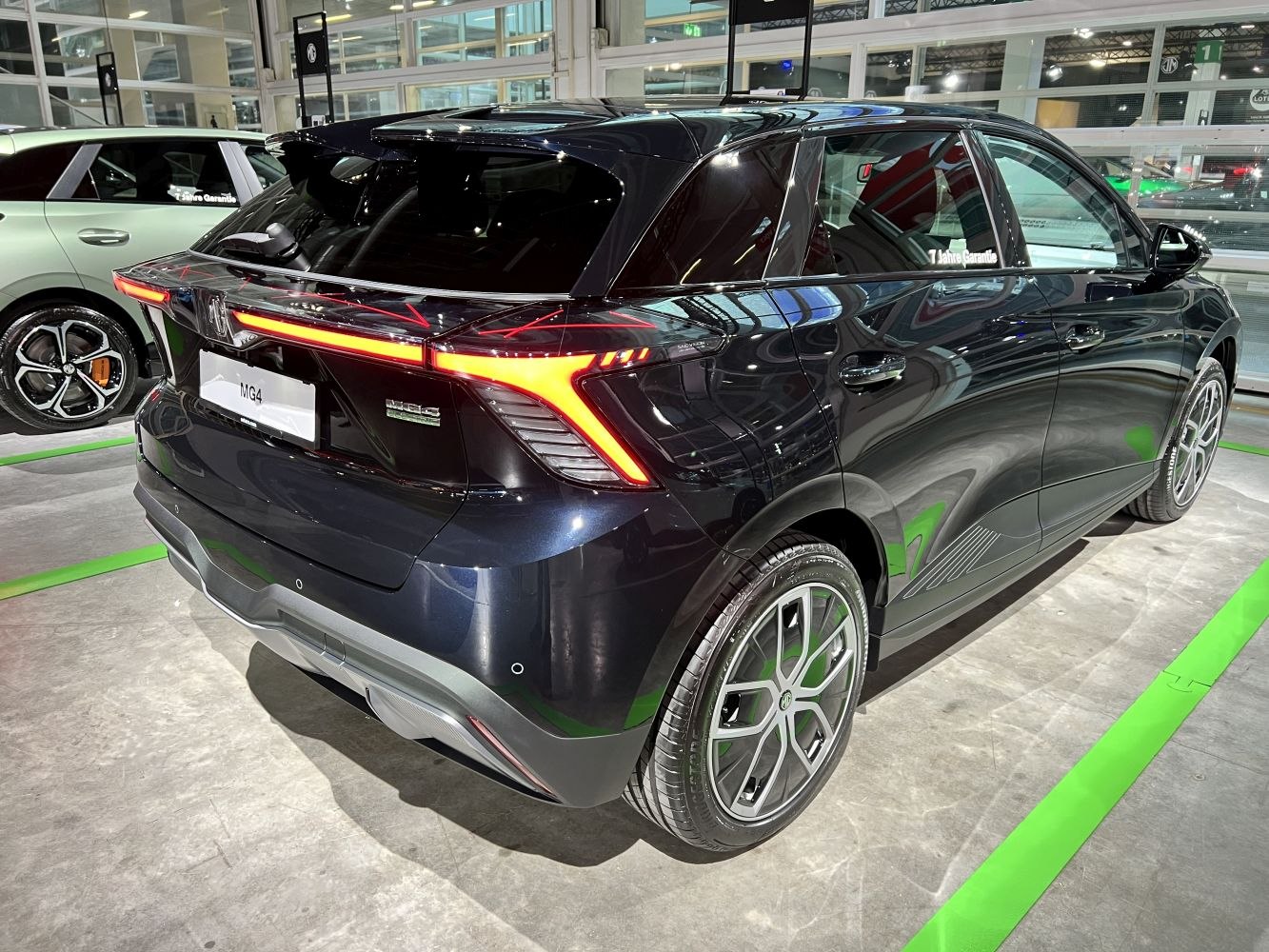 Rear and side view with distinctive LED tail lights and alloy wheels