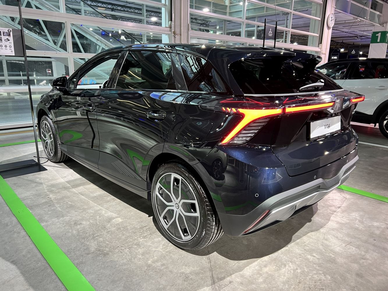 Rear and side view with LED tail lights and alloy wheels