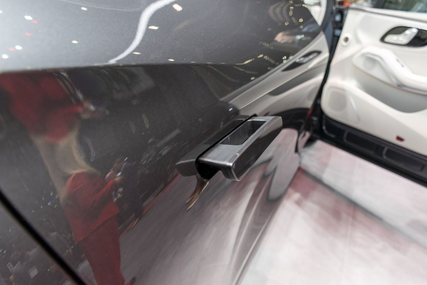 Sleek retractable door handle on a modern vehicle