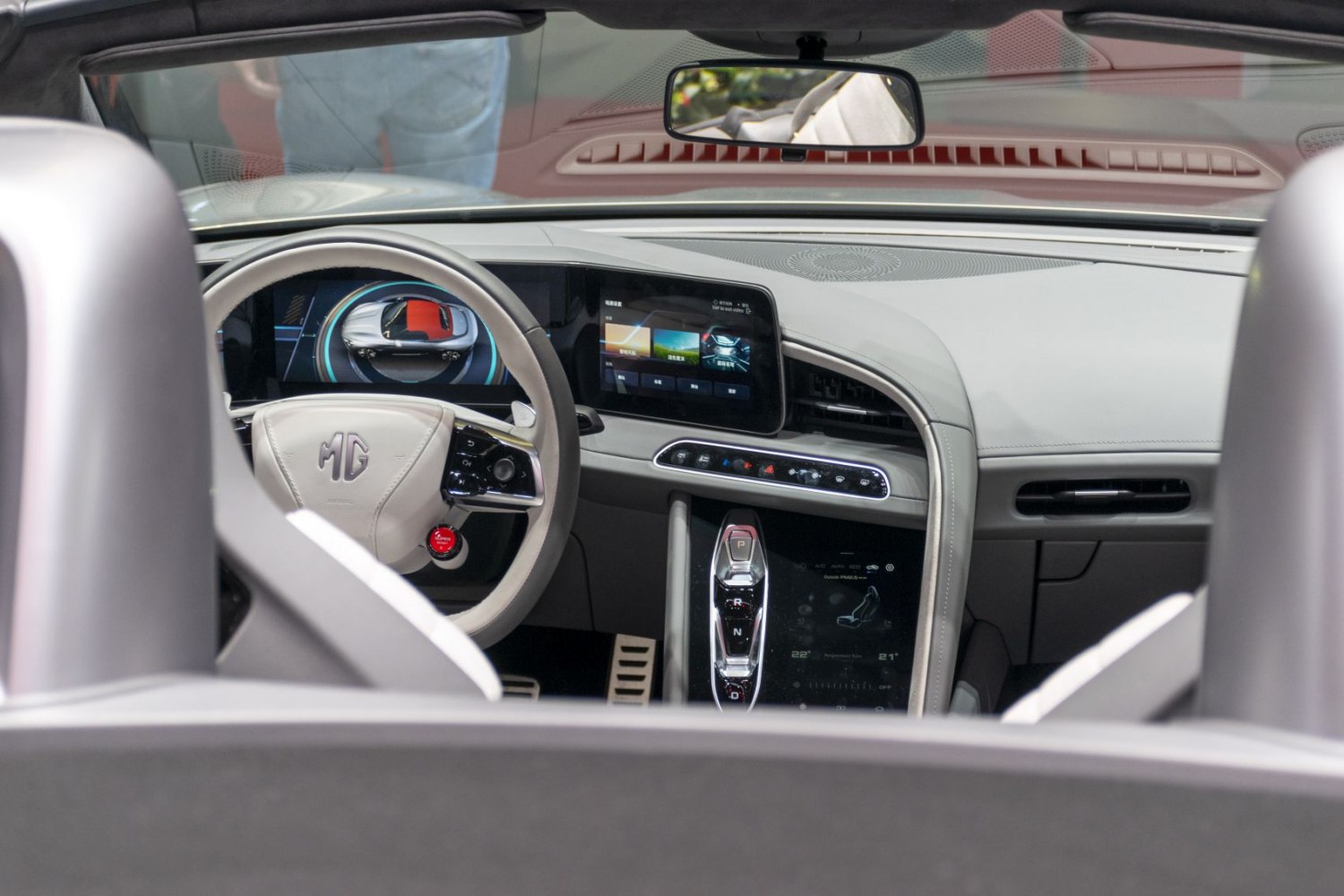 Digital dashboard and touchscreen infotainment with modern interior design