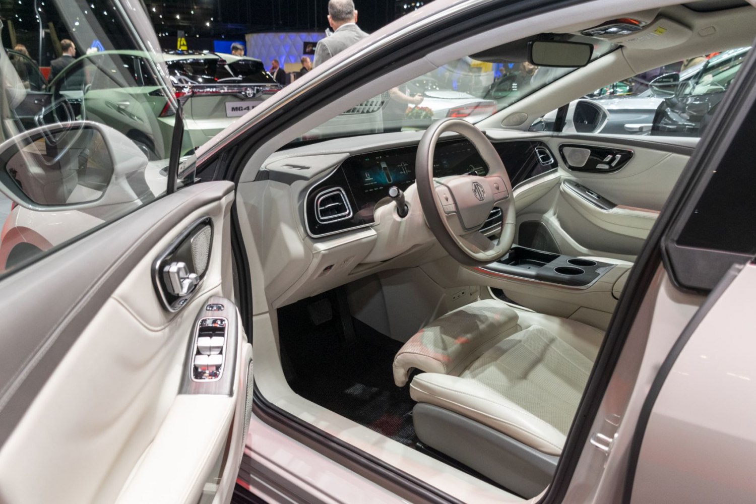 Modern MG9 EV 2024 dashboard and steering wheel interior