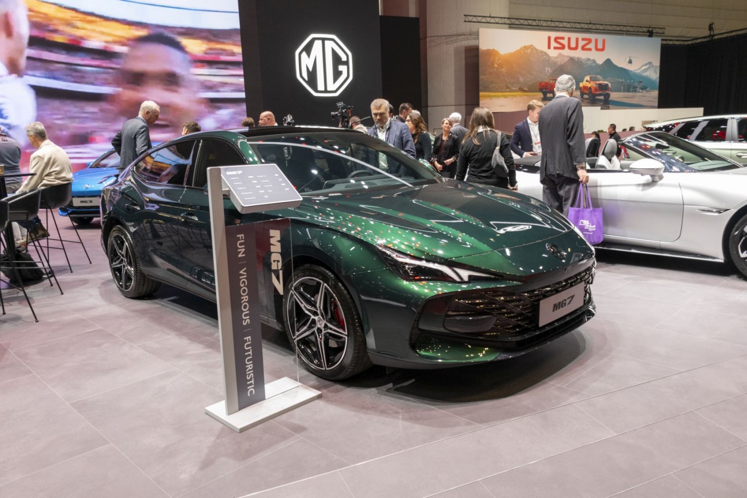 Aggressive front fascia and sporty alloy wheels on a sleek four-door sedan