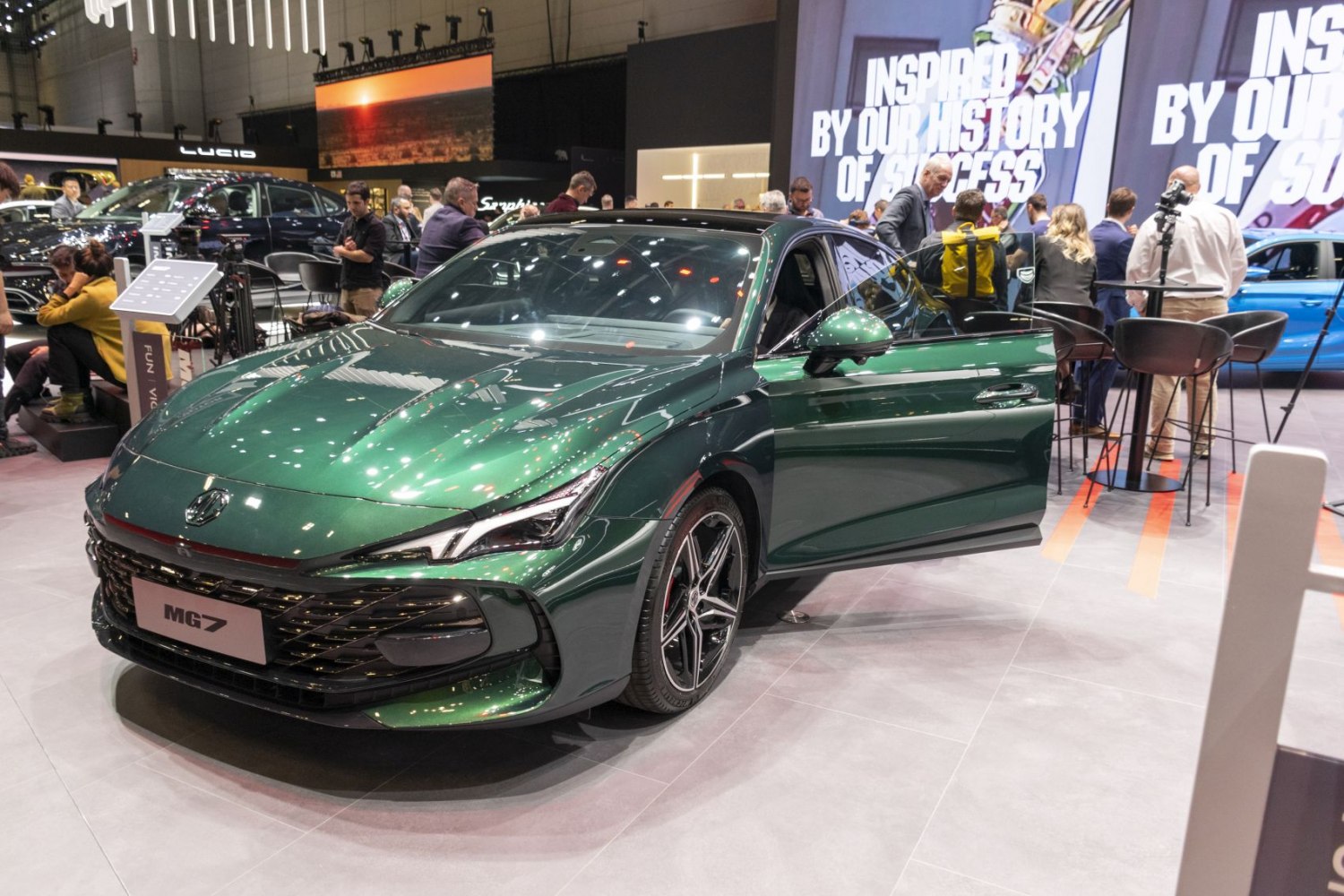 Sleek front grille and sport alloy wheels on a modern sedan