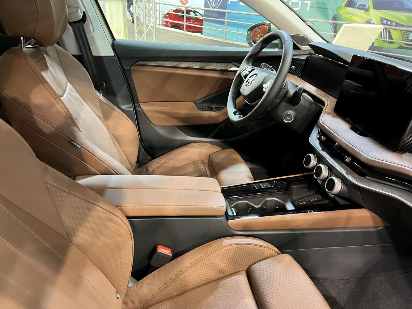 Premium leather seats and modern dashboard with advanced controls