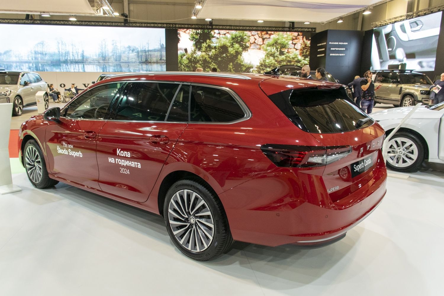 Rear and side view with alloy wheels of a modern wagon.