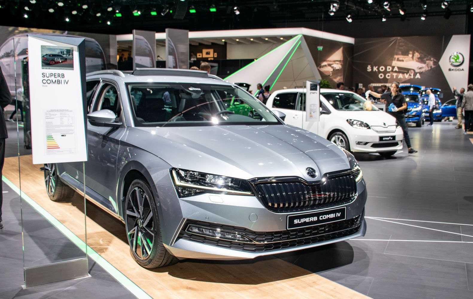Silver station wagon with modern headlights and alloy wheels