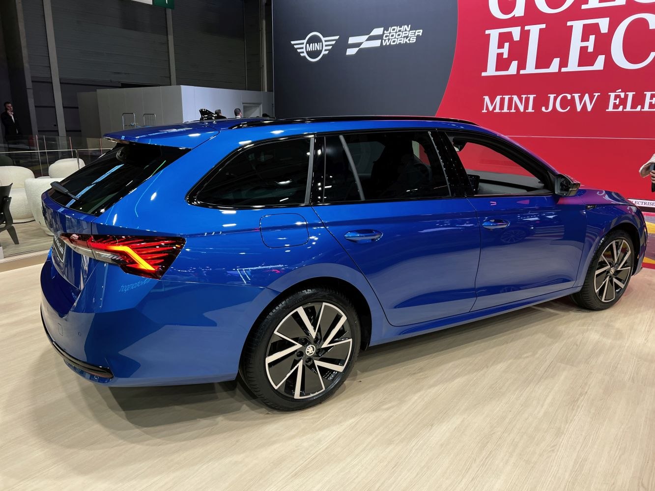 Rear and side profile with distinctive LED taillights and alloy wheels