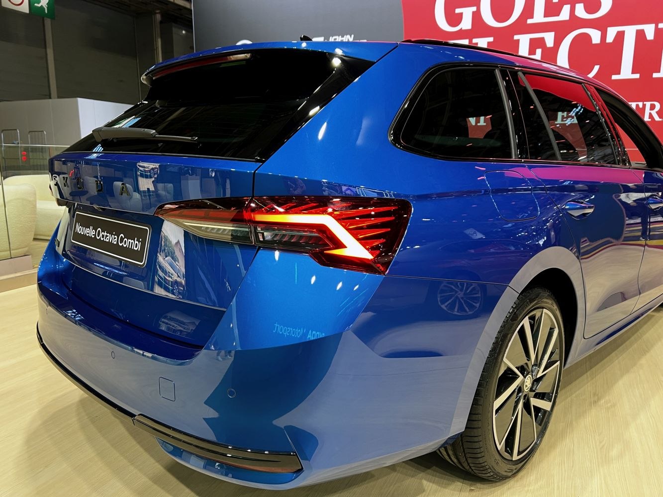 LED taillights and rear station wagon design with glossy finish