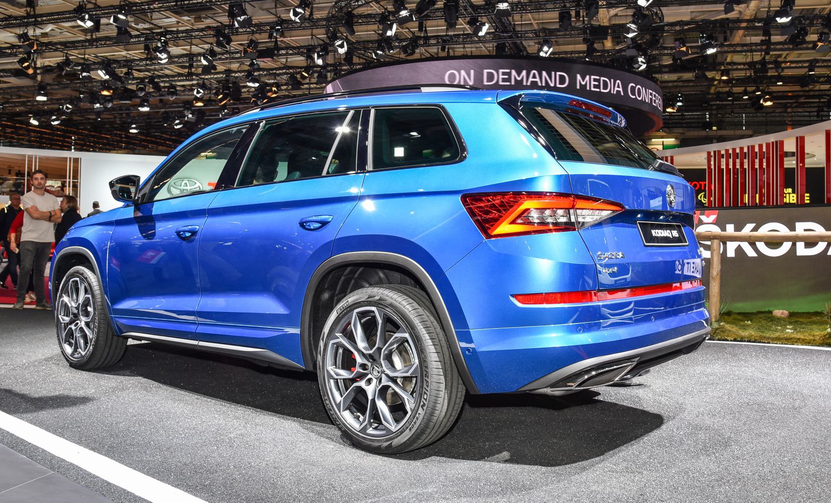 Rear side view of SUV with alloy wheels