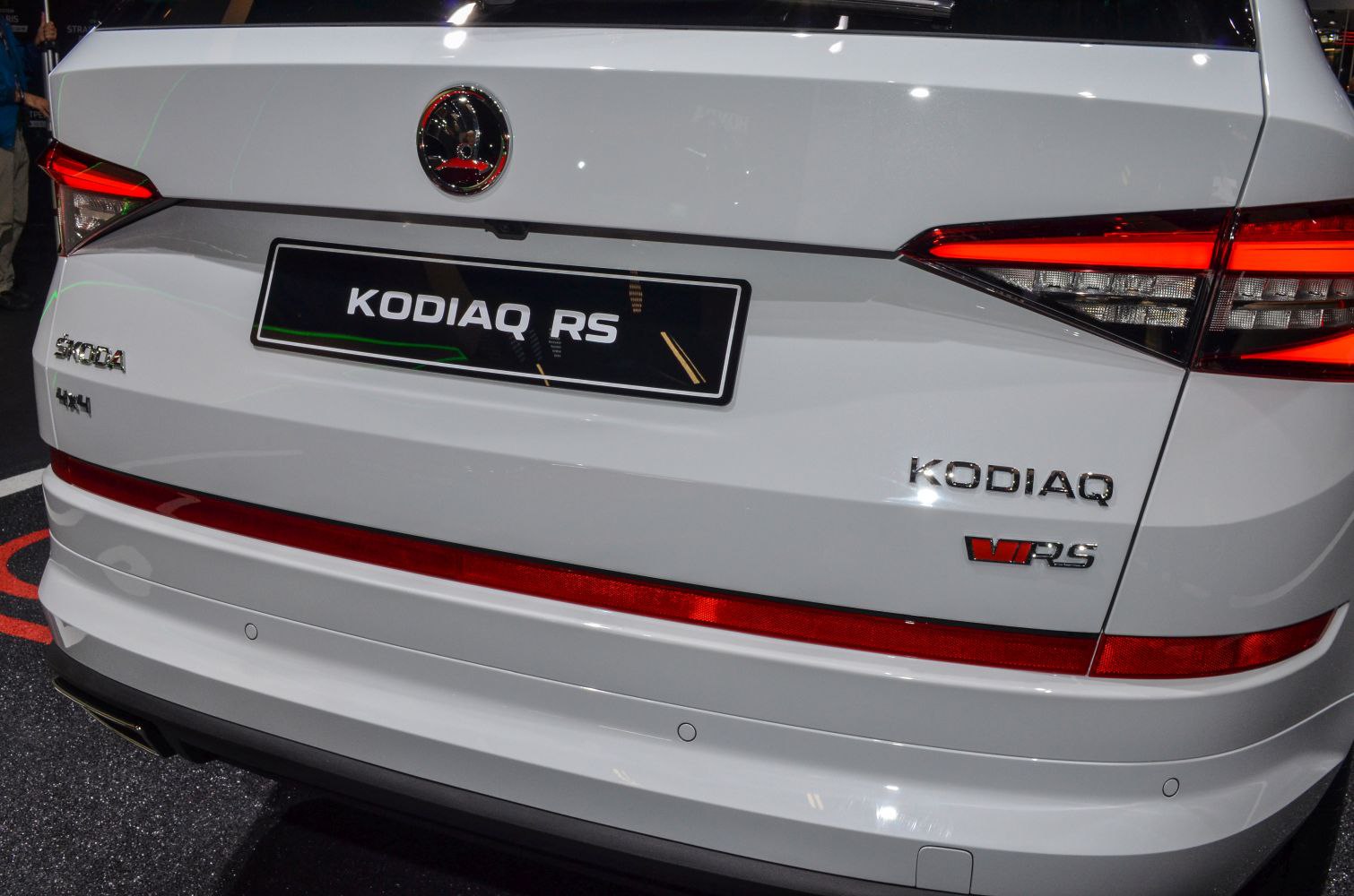 Rear view with taillights, emblem and RS badge