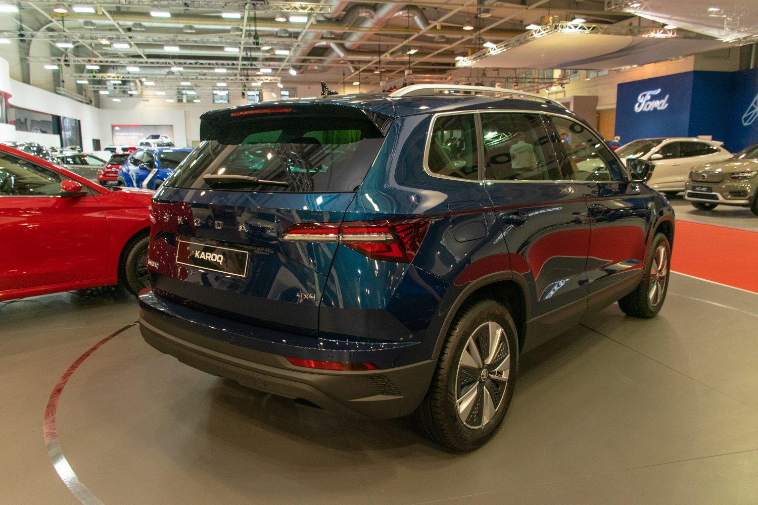 Rear view of a modern SUV with LED taillights and 4x4 badge