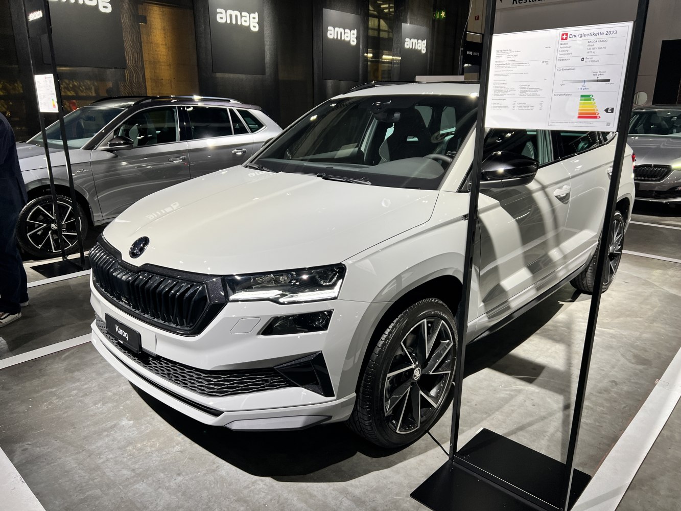 LED headlights and black grille on a 2022 SUV front view