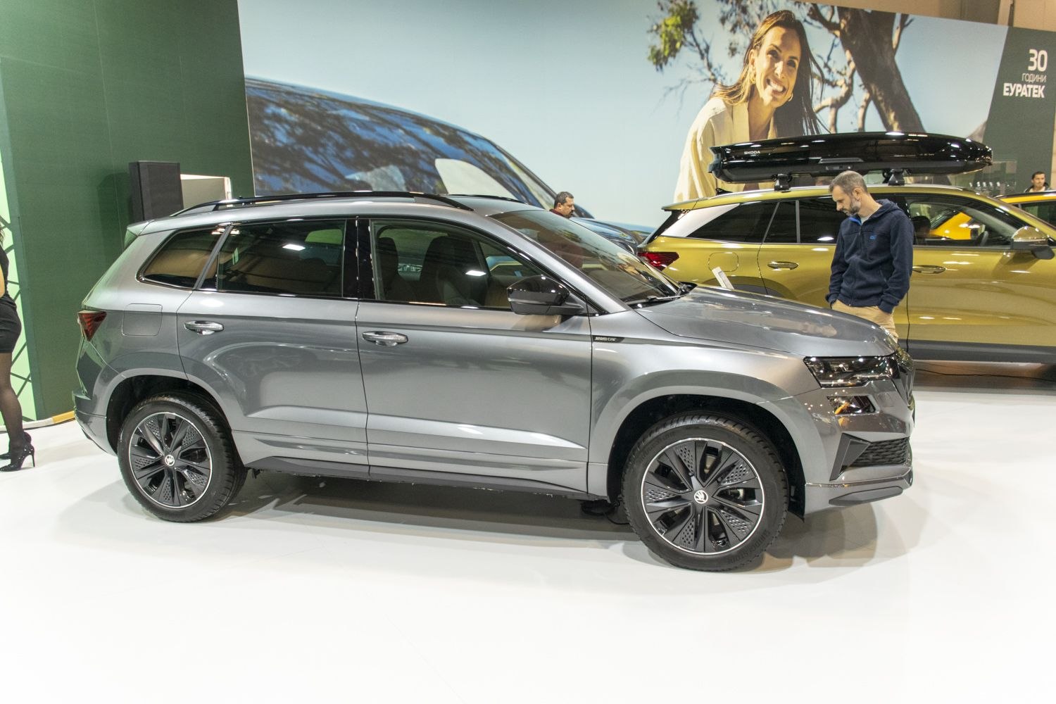 Side profile of modern SUV with distinctive alloy wheels
