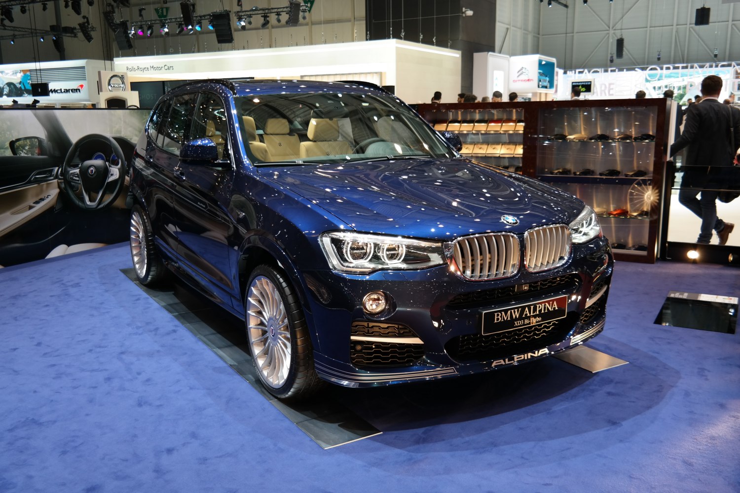 Eye-catching SUV front grille, headlights, and luxurious interior