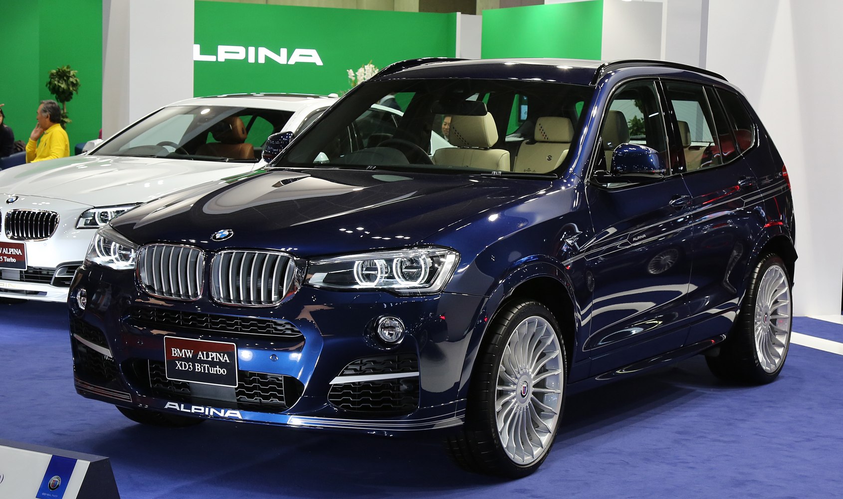 SUV with signature Alpina multi-spoke wheels and LED headlights