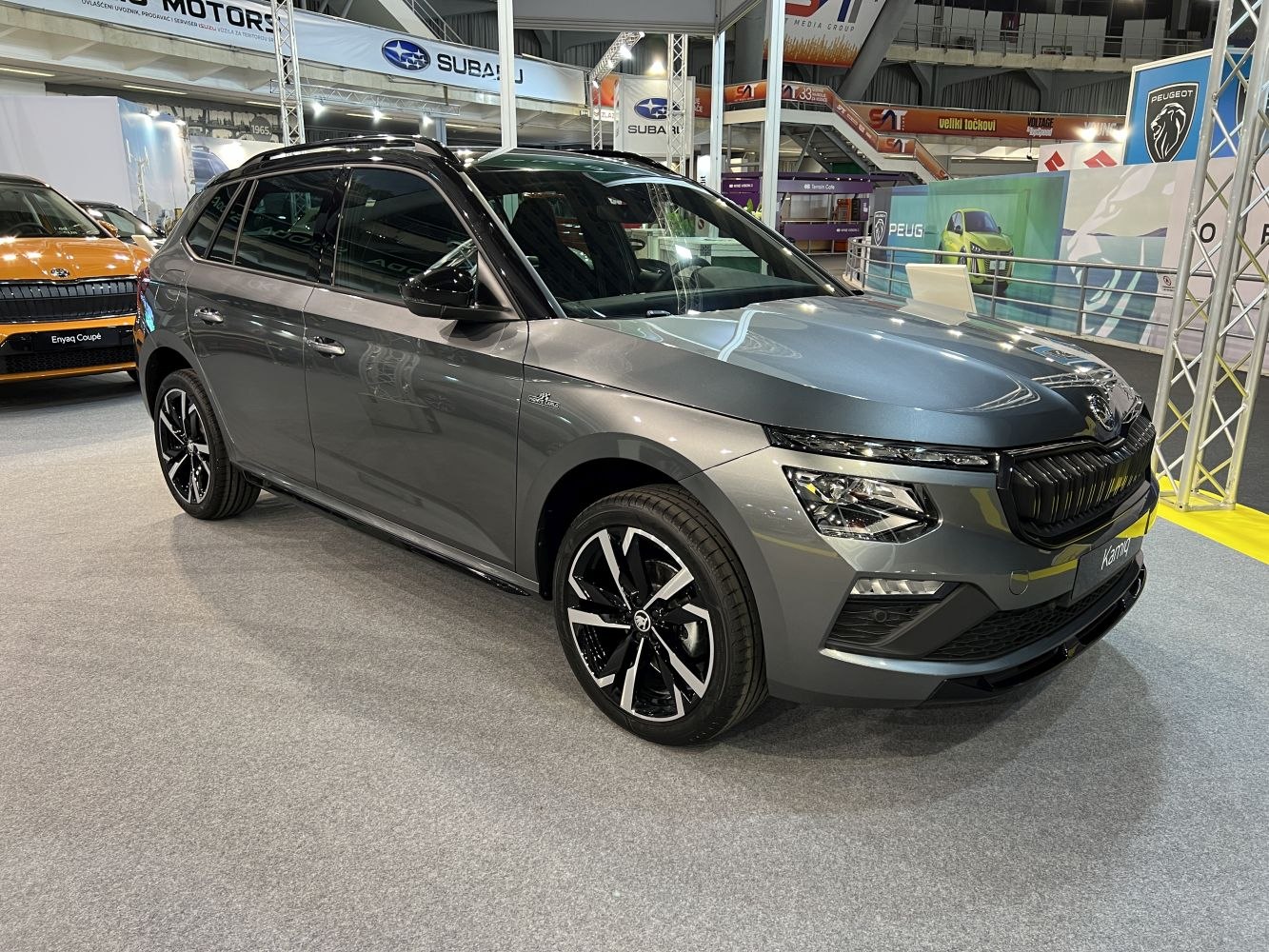 Modern LED headlights and sporty alloy wheels on compact SUV