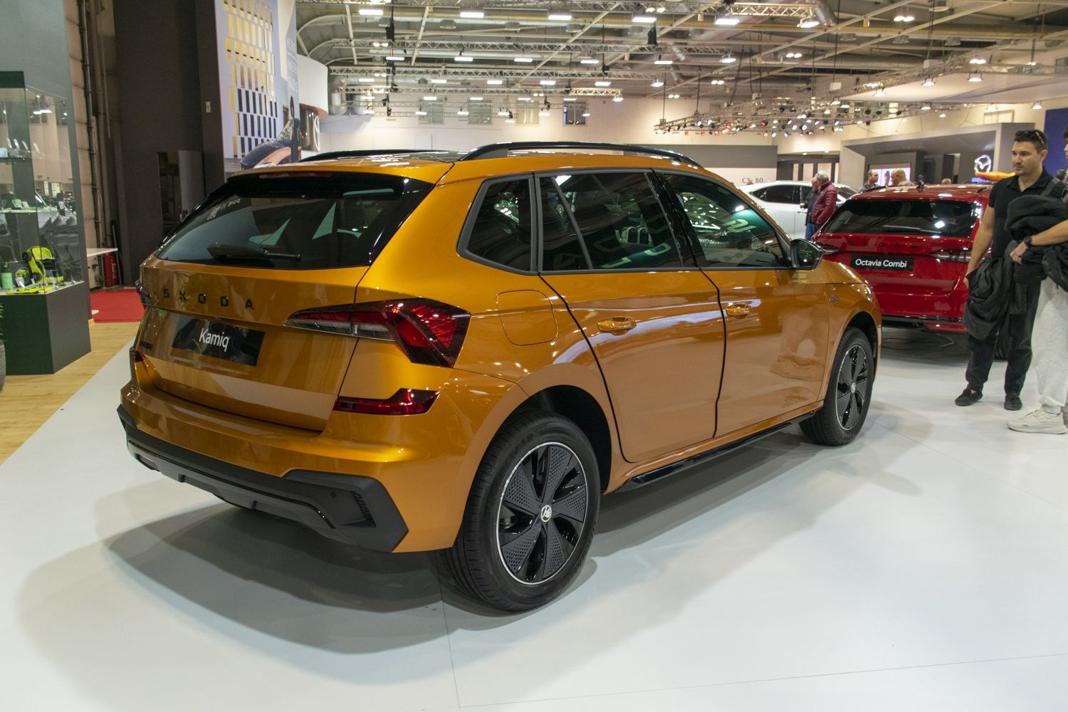 Rear side view of a compact hatchback with distinctive modern taillights