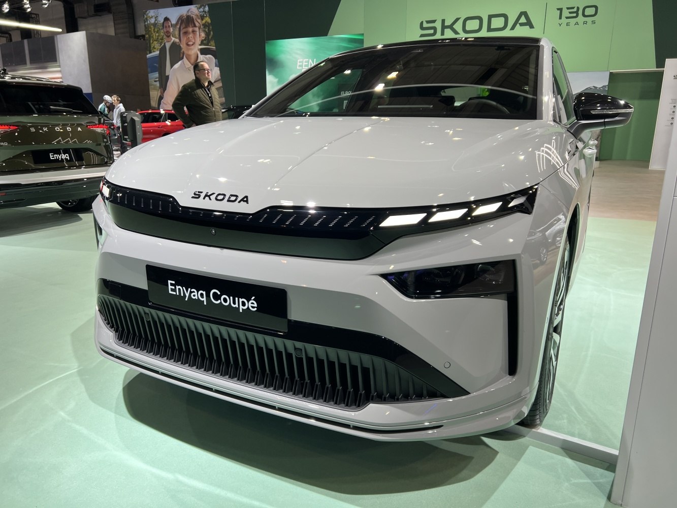 Front view with LED headlights and unique grille