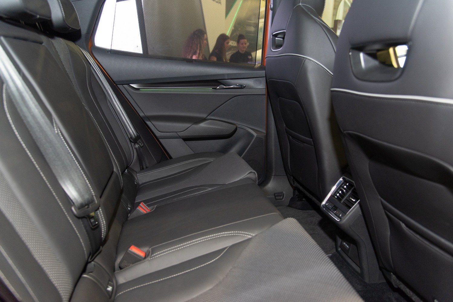 Rear seating with premium leather upholstery and rear air vents