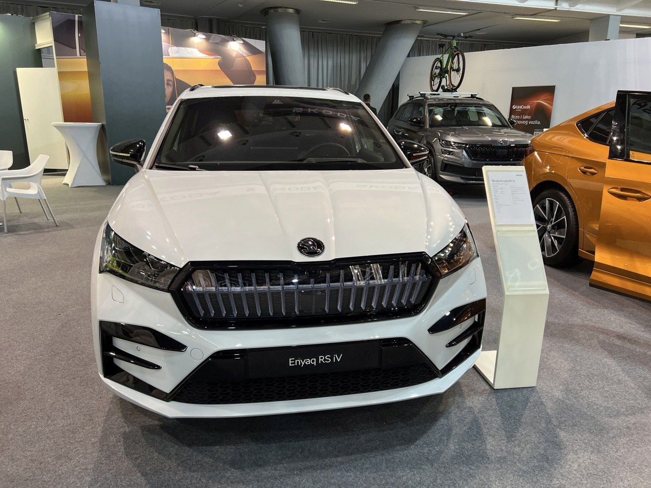 Front view with bold grille and sleek headlights