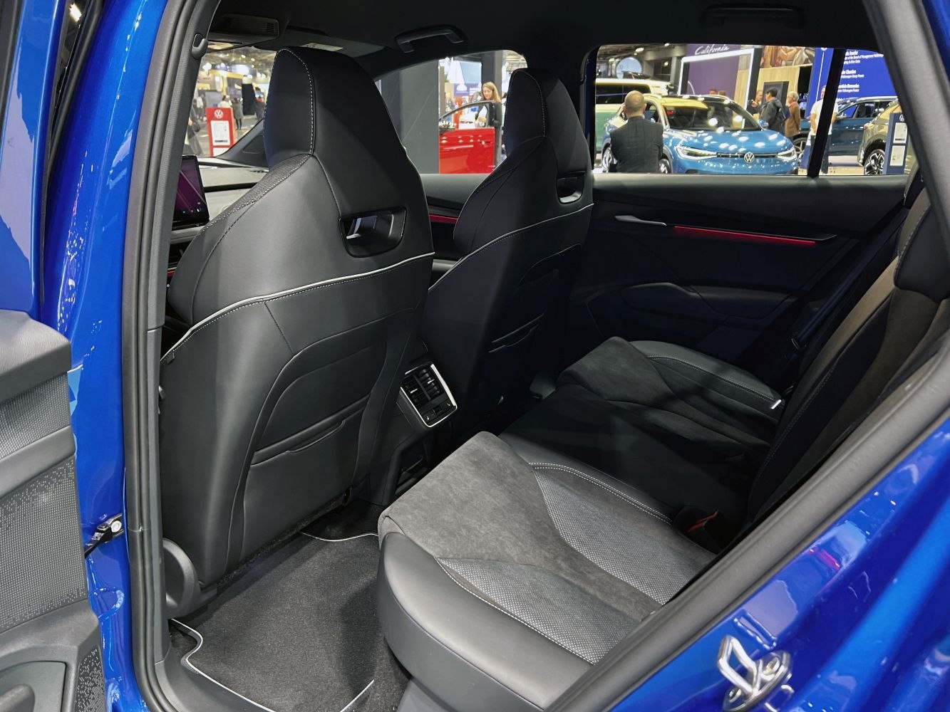 Rear seat interior with premium upholstery and rear air vents