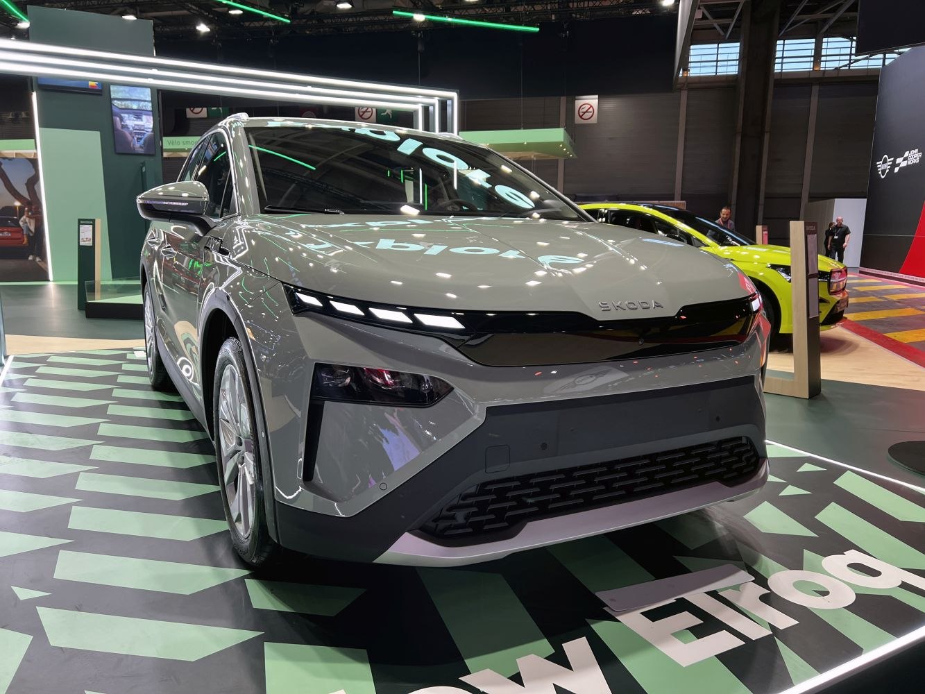 Front view with sleek LED headlights and modern bumper design