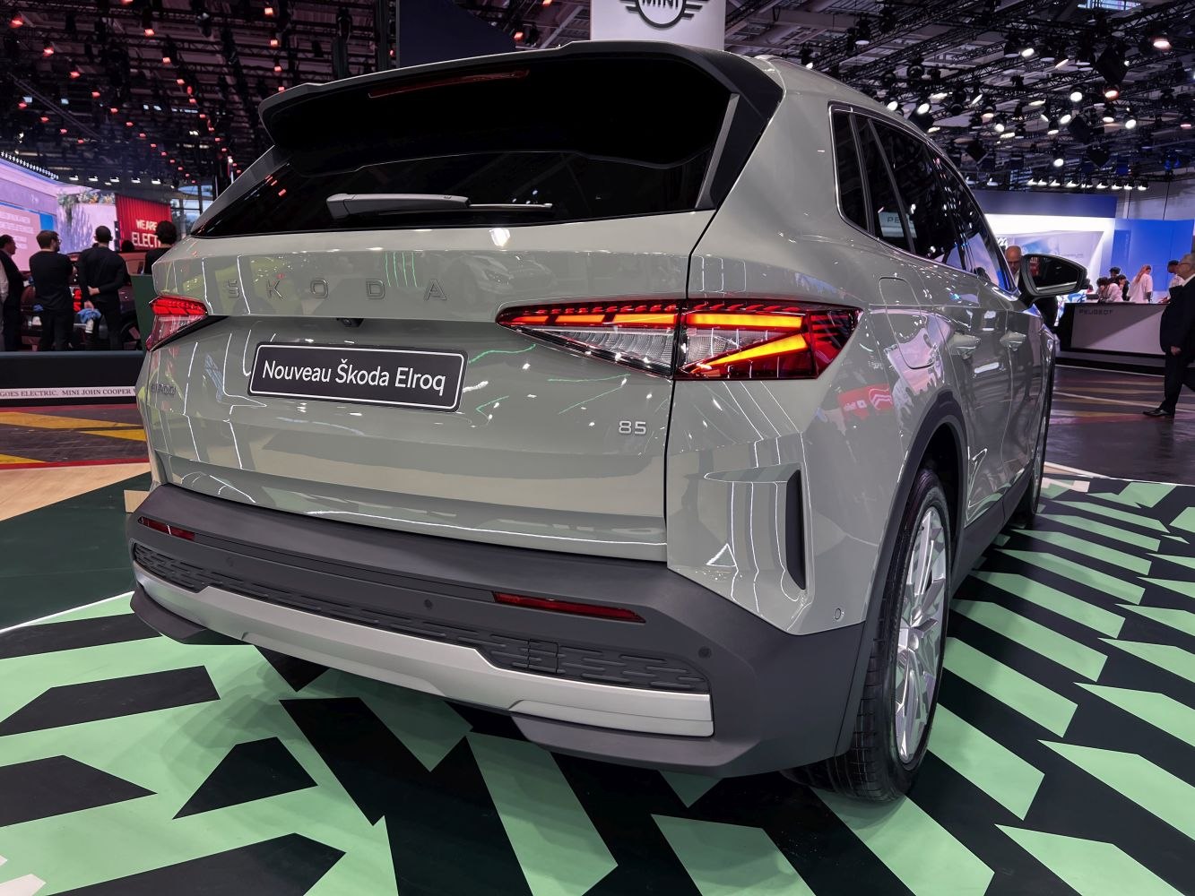 Rear view with LED tail lights and modern bumper design