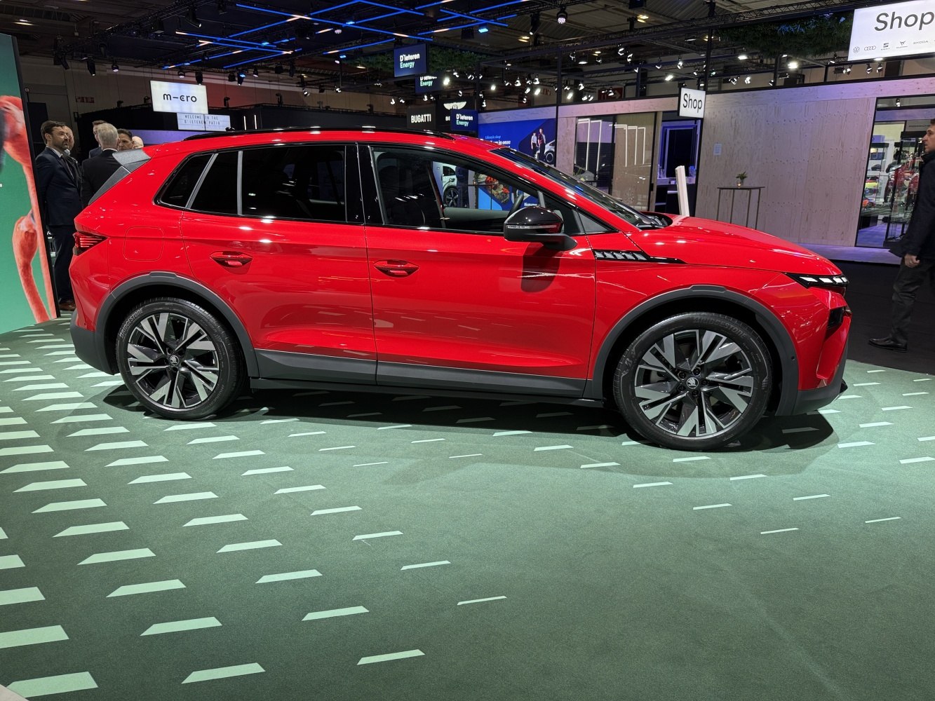 Compact SUV side profile with sleek lines and distinctive alloy wheels