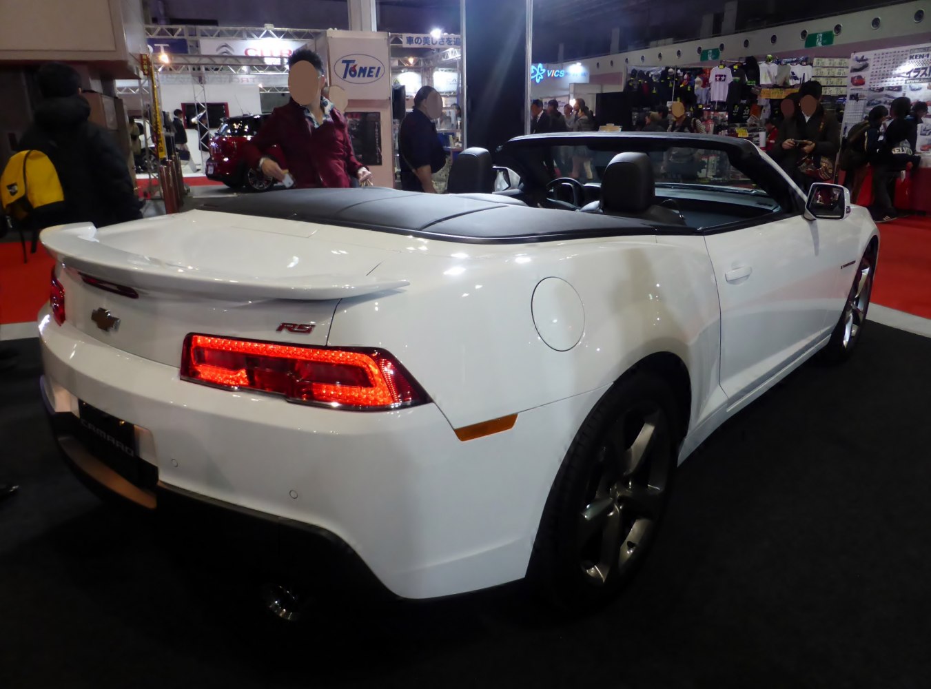 Rear and side profile of convertible with spoiler and LED tail lights