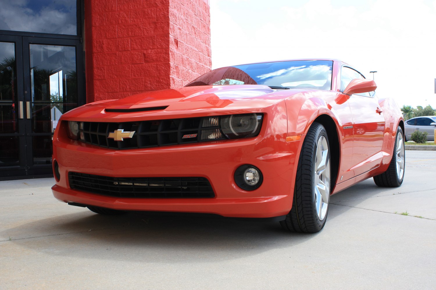 Aggressive front view with SS badge and sporty coupe design