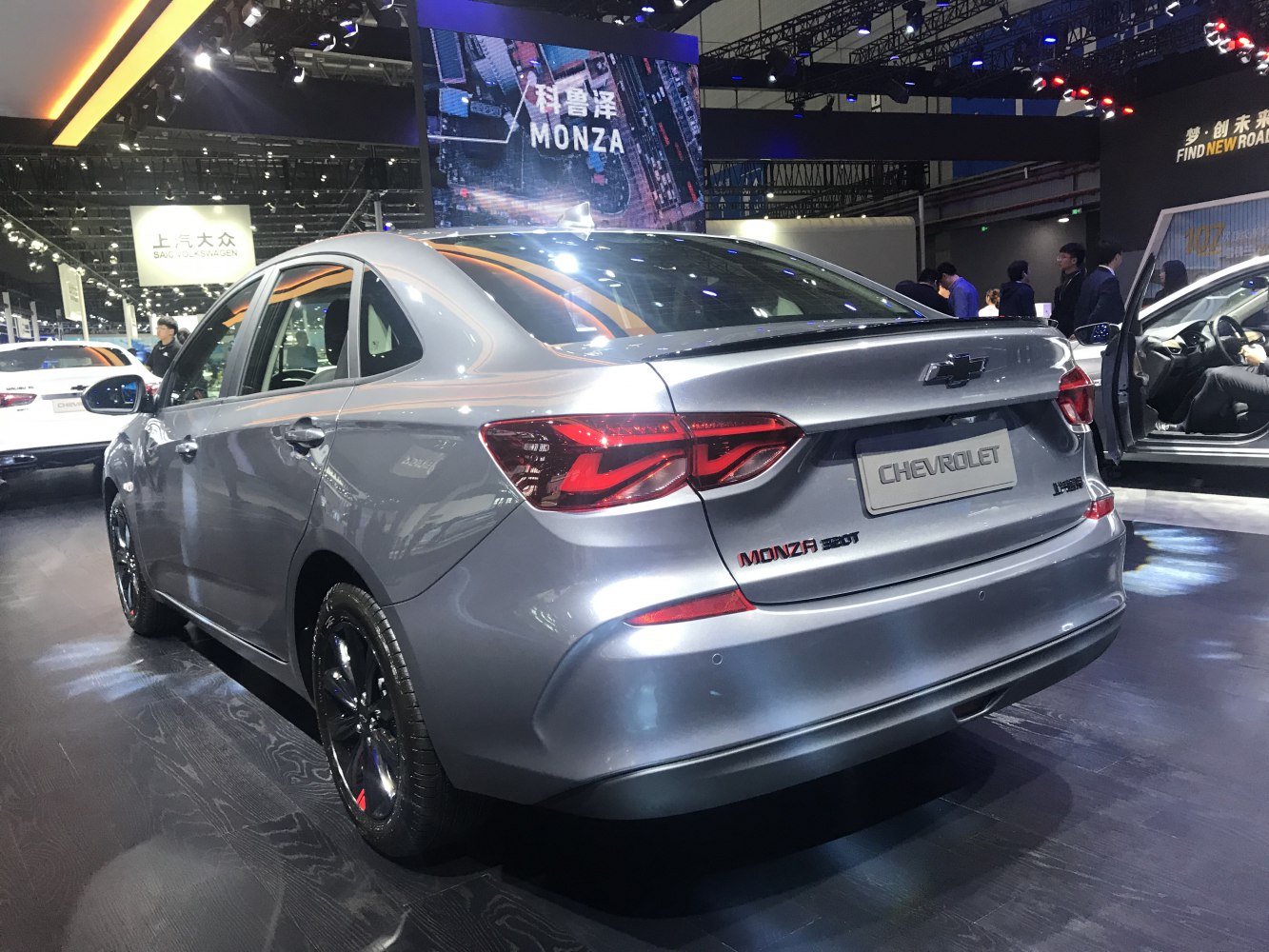 Rear view with distinct taillights and sporty integrated spoiler
