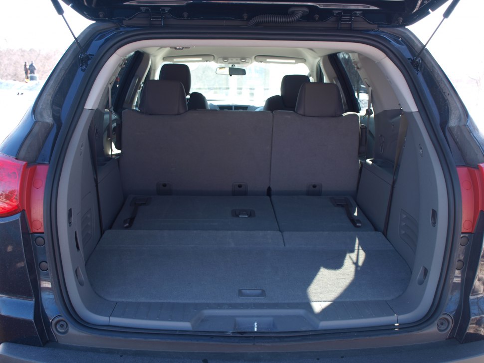 Spacious rear cargo area with fold-flat seats for expanded storage.