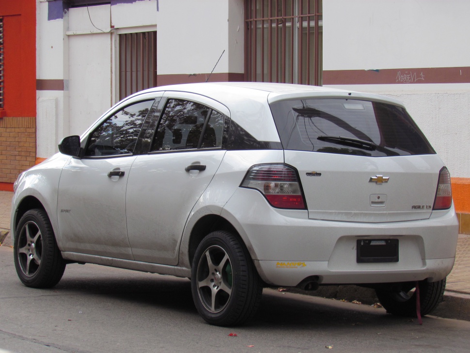 Rear side view of a white hatchback with distinctive rear lights and alloy wheels.
