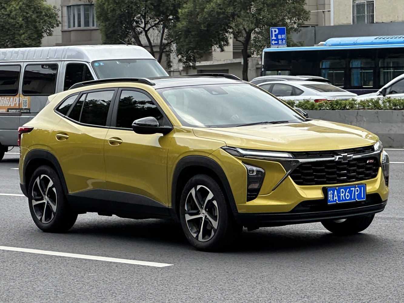 Compact SUV with distinctive LED headlights and sporty alloy wheels