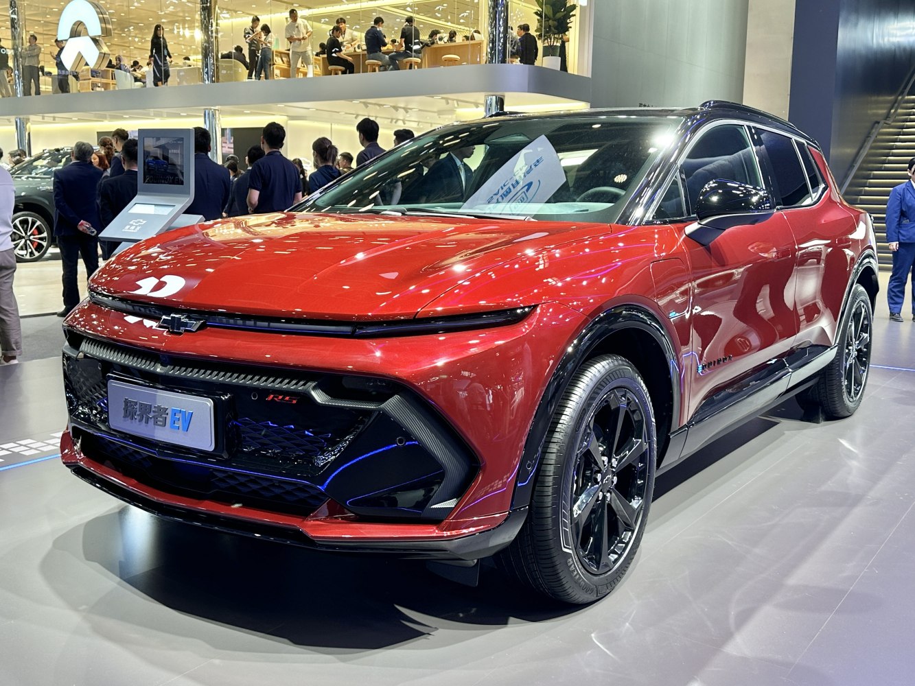 Front view with sleek headlights and grille design