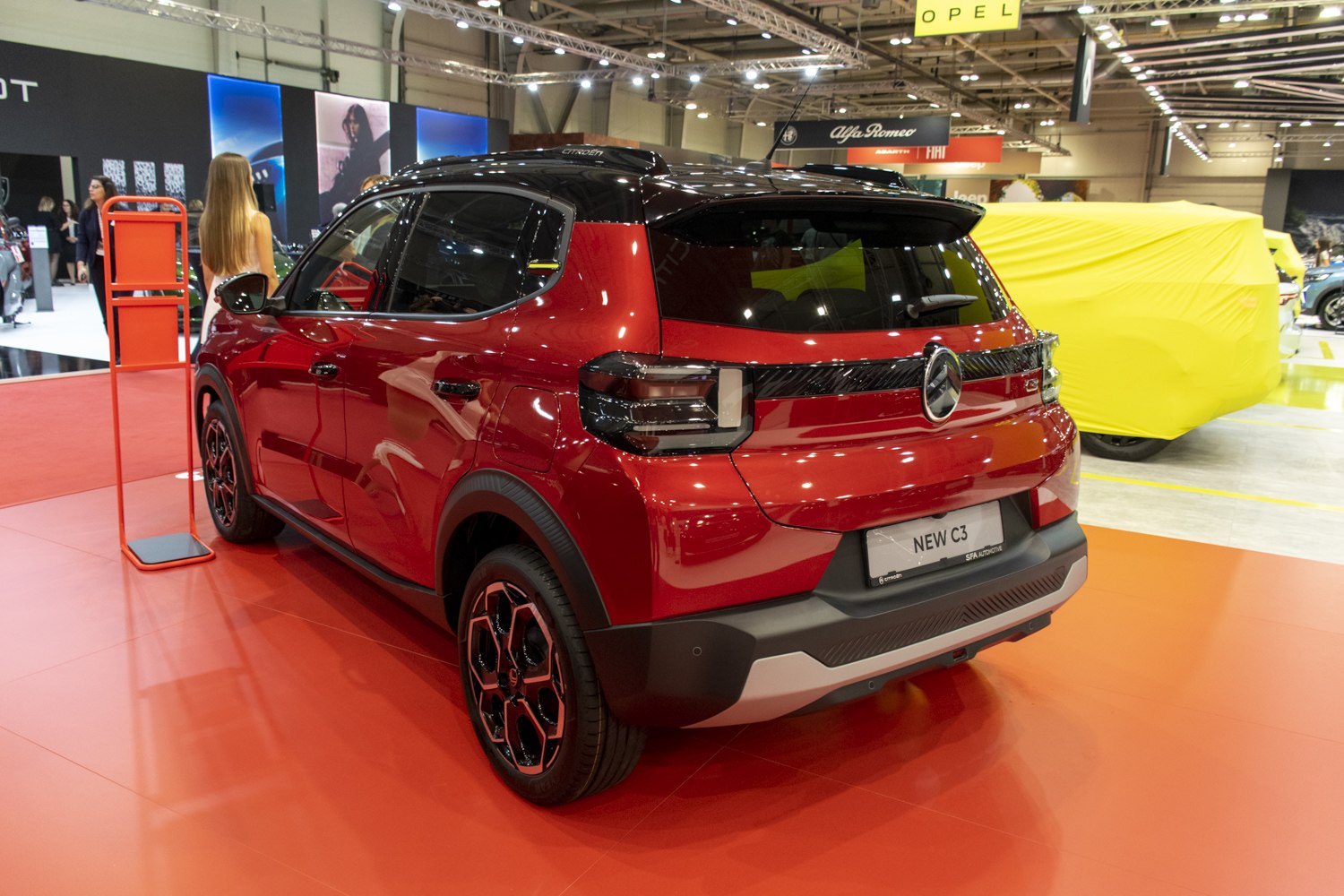 Compact SUV rear view with LED taillights and black contrasting roof