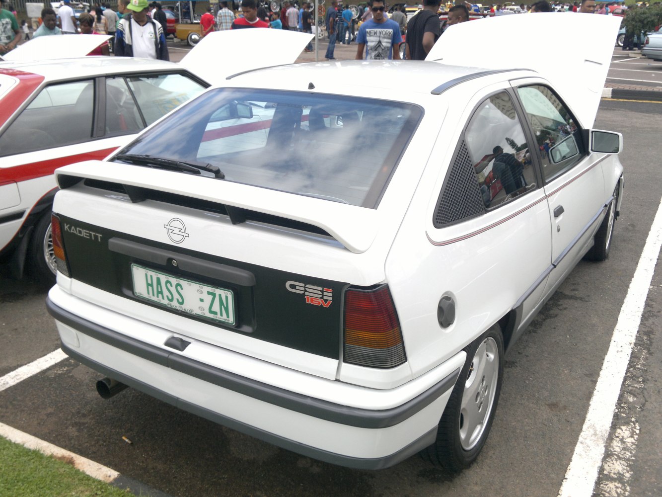 Rear hatch and spoiler of Opel Kadett E CC GSi 16V